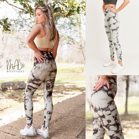 Stacey Tie-Dye Ribbed Leggings - Picture 2 of 6